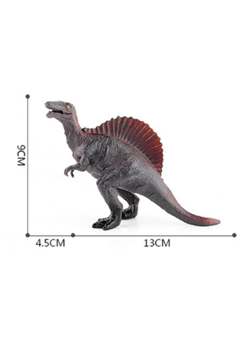 6 Inch Black And Red Spinosaurus, Realistic Jurassic Dinosaur Model Toy, Plastic Educational Prehistoric Animal Model For Kids And Toddlers - Image 2